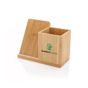 BAMBOO PEN HOLDER WITH 10W WIRELESS CHARGER - Image 2