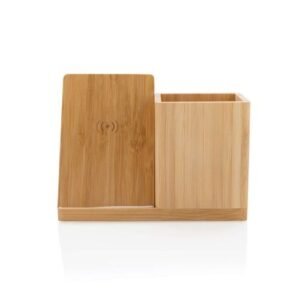 BAMBOO PEN HOLDER WITH 10W WIRELESS CHARGER - Image 3