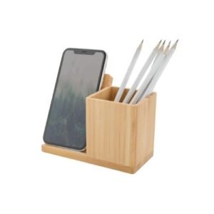 BAMBOO PEN HOLDER WITH 10W WIRELESS CHARGER - Image 4