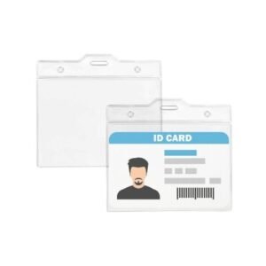 Clear Plastic ID Card Holder - Horizontal - Image 2