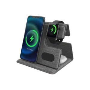 Foldable Wireless Fast Charging Station for Phone Watch Earbuds - Image 3