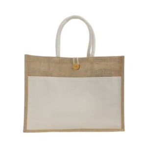 Jute Bags with Cotton Pocket and Handle - Image 3