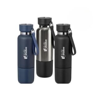 Multi-function SS Bottle - Double Wall, Base Cup, Lanyard - Image 2