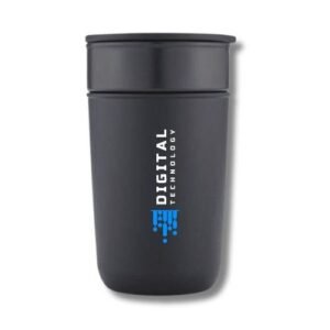 Premium Ceramic Tumbler With Recycled Protective Sleeve - Black - Image 2