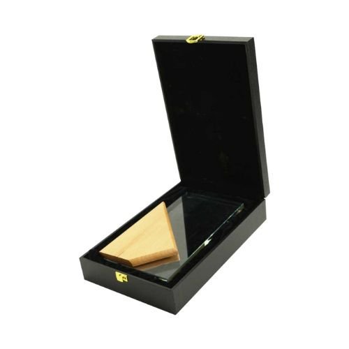 Rectangle Wooden Crystal Awards in Hardboard Box - Image 4