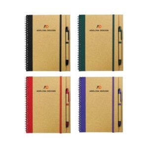 Recycled Notebook with Pen - Image 2