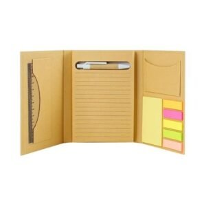 Tri-Fold Notepad with Sticky Notes, Pen, Card Slot and Ruler - Image 5