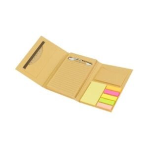 Tri-Fold Notepad with Sticky Notes, Pen, Card Slot and Ruler - Image 4