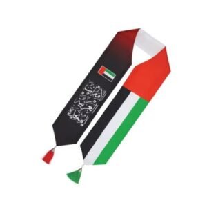 UAE Flag Scarf with Arabic Writing - Image 2