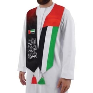 UAE Flag Scarf with Arabic Writing - Image 3