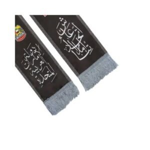 UAE Flag Scarf with Silver Tassel (Heavy Satin) - Image 5