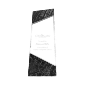 Crystal Award With Top & Bottom Marble Design