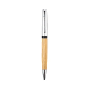Metal Pen with Bamboo Barrel