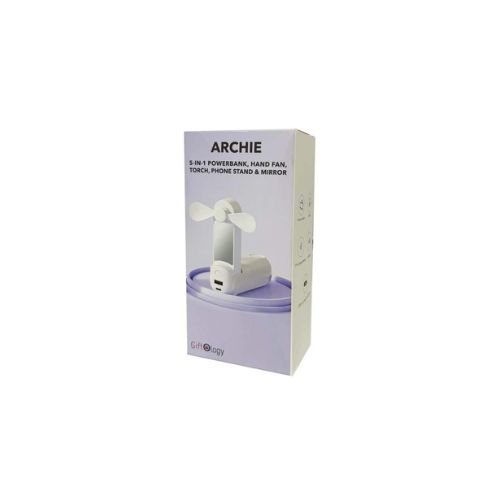 5-in-1 Power Bank Fan with Torch, Phone Holder & Mirror | Corporate Gifts Supplier Oman