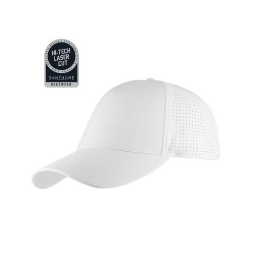 5-Panel DryNCool Sports Cap White | Corporate Gifts Oman